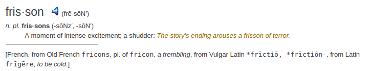definition frisson