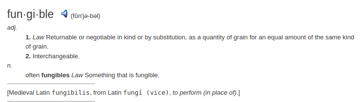 definition fungible