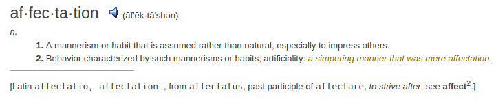 definition affectation definition affectation