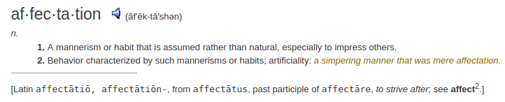 definition affectation