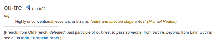 definition outre