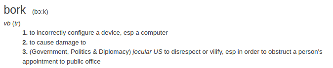 definition bork definition bork