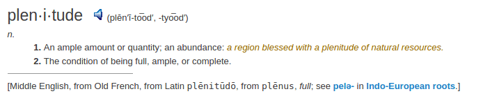 definition plenitude definition plenitude
