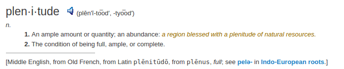 definition plenitude