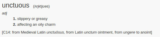 definition unctious definition unctious