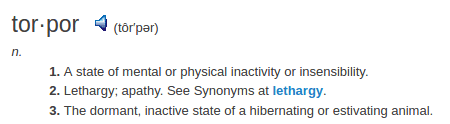 definition torpor