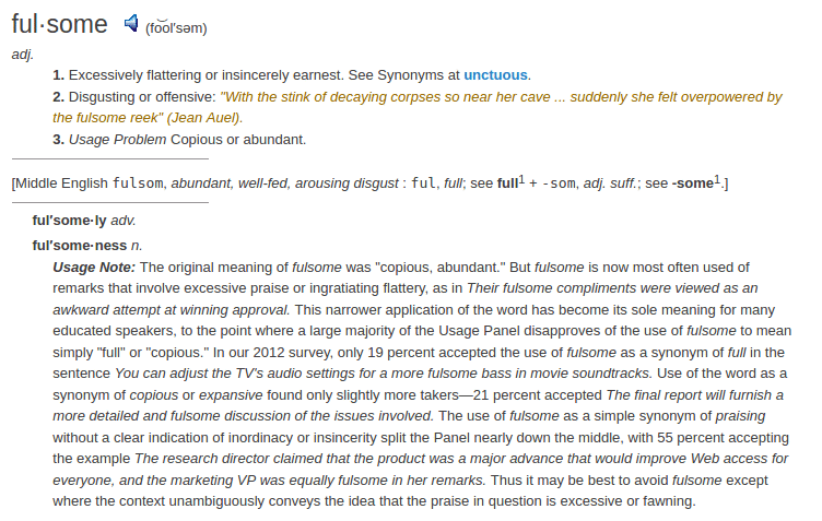 definition fulsome definition fulsome