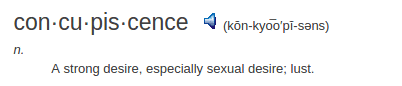 definition concupiscence
