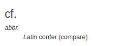 definition cf definition cf