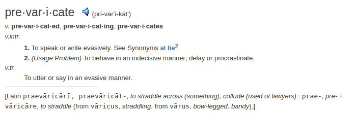 defintion prevaricate defintion prevaricate