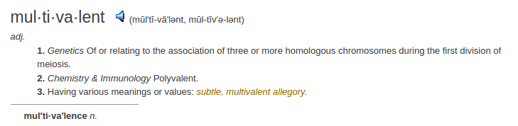 definition mutilvalent