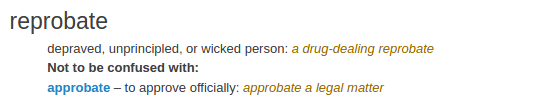 definition reprobate