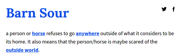 definition barn sour