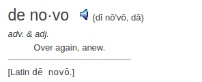 definition de novo