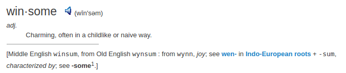 definition winsome