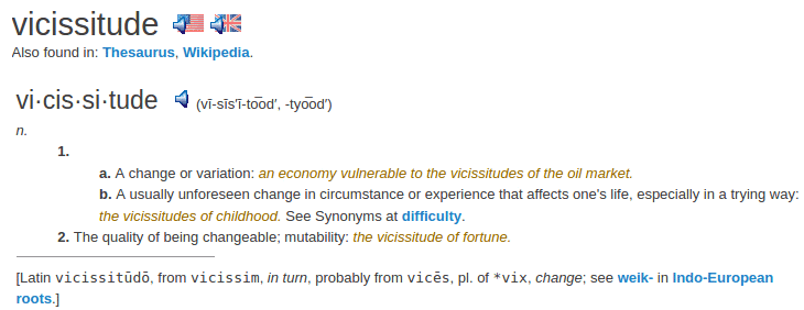 definition vicissitude
