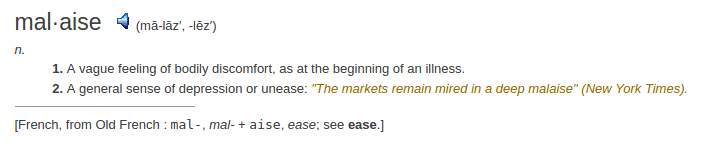 definition malaise
