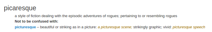 definition picaresque