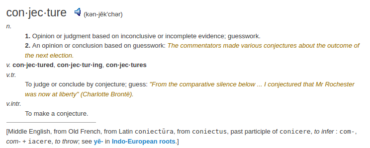 defintion conjecture