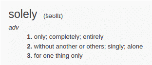 definition solely