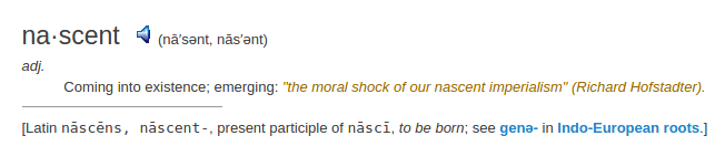 definition nascent