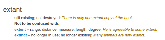 definition extant