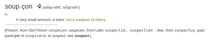 definition soupcon