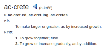definition accrete