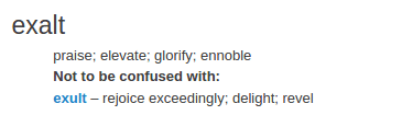 definition exalt