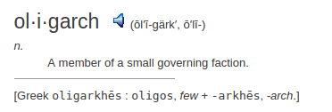definition oligarch