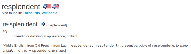 define resplendent