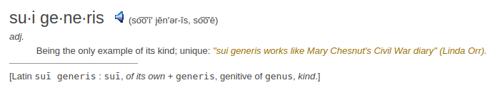 define sui generis