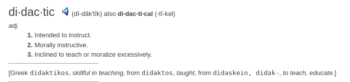 definition didactic
