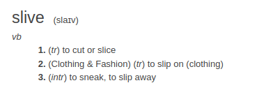 definition slive