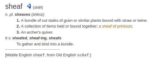 definition sheaf