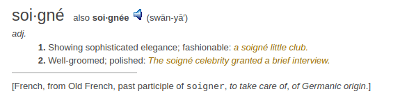definition soigne