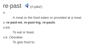 definition repast