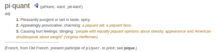 definition piquant