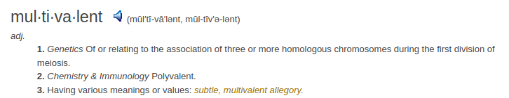 definition multivalent