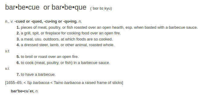definition barbecue