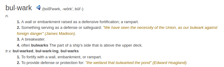definition bulwark