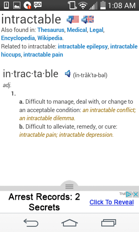 define intractable