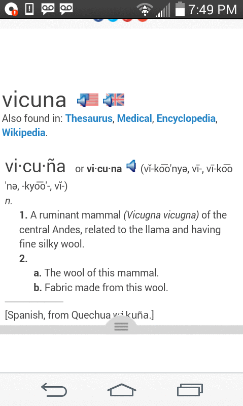 definition vicuna