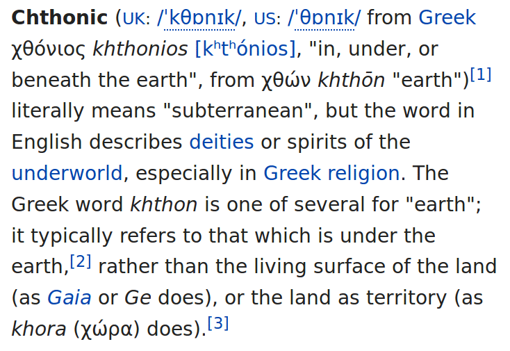 text wikipedia chthonic definition