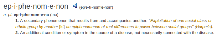    definition epiphenomenon
