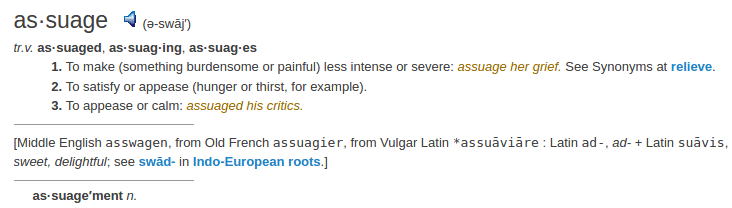    	definition assuage