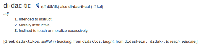    definition didactic