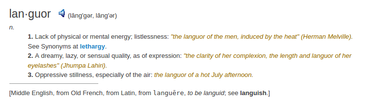 definition languor