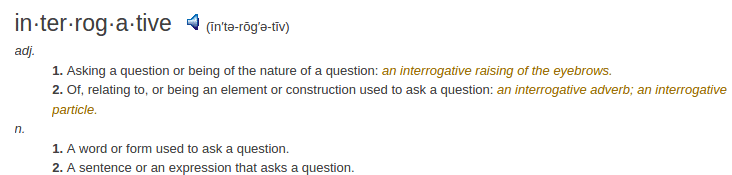 definition interrogative