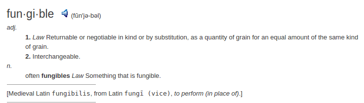 definition fungible